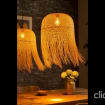 Fringed Bamboo Pendant Light Boho Japandi Woven Lampshade Hanging <b>Ceiling</b> Lamp OEM Supplier Vietnam Factory - Product Image 2