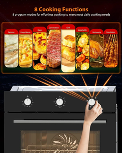 Horno eléctrico de pared individual de 24 pulgadas con 8 modos de cocción, 2.5 pies cúbicos, empotrado 3000 - Product Image 4