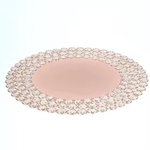 Assiette de Présentation Éblouissante en Métal et Strass – Vaisselle Nordique Premium pour la Décoration Intérieure - Product Image 1