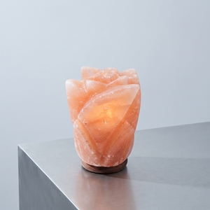 Lámpara de Sal Rosa del Himalaya Premium, Hecha a Mano, con Forma de Flor de Cristal, Luz Nocturna para Interiores de Lujo - Product Image 2