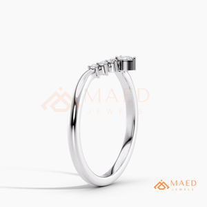 Anillo de Plata de Ley 925 con Moissanita en Forma de V, Anillo de Boda con Diamantes, Joyería Fina para Mujer, Regalo de Aniversario de Lujo para Novias en EE. UU. - Product Image 6