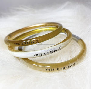 Descubre la joyería hecha a mano de cuerno de Búfalo, brazaletes de moda para mujeres y niñas con conciencia ecológica - Product Image 2