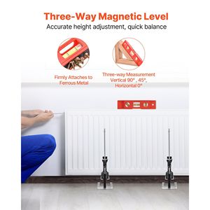 2 Piezas Gato de Brazo Metálico de 7.1 Pulgadas para Ahorro de Esfuerzo, Herramienta de Elevación Manual con Nivel Magnético y Alta Capacidad de Carga - Product Image 6