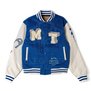 แจ็กเก็ตเบสบอลวิทยาลัยผ้าแคนวาสดีไซน์ยอดนิยมปรับแต่งได้สำหรับฤดูหนาว - Product Image 1