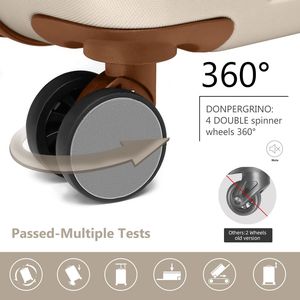 6-Piece Cream Luggage Set with Duffel Bags & Hardside Expandable <b>Suitcases</b> TSA <b>Lock</b> & Spinner Wheels - Product Image 4