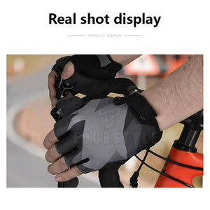 Padded Cycling Gloves Lightweight Fingerless Bike Gloves with Breathable Mesh for Outdoor Riding and Training - Product Image 5