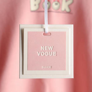 Custom-Made High-End Clothing Store <b>Tag</b> Label Thickened Rice White Card Waterproof Design for Elegant Elevator Hanging <b>Clothes</b> - Product Image 3