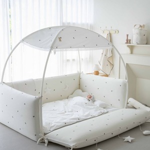 [S.P Company] Baby Pigment Embroidery Bumper <b>Bed</b> 100% Cotton Newborn <b>Nest</b> with Hypoallergenic Safety Guard - Product Image 3