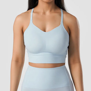 Design Your Own Women's Summer Gym Wear 1 Piece High Waist Leggings & Sports <b>Bra</b> Triangle Cup Wire Free Breathable Spandex/Nylon - Product Image 5