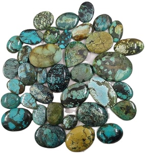 Cabochon tibétain 50 pièces, turquoises naturelles, à forme mixte, qualité AAA, vente en gros - Product Image 1