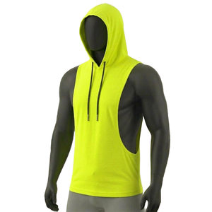 Vêtements de sport de haute qualité, gilet de fitness pour hommes avec capuche, débardeur de musculation pour hommes, sous-vêtement de fitness, chemise sans manches - Product Image 4