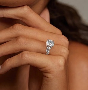 Round Brilliant Cut Diamond <b>Engagement</b> <b>Ring</b> in White Gold Rhodium Plated Prong Setting Classic Style for Women - Product Image 4