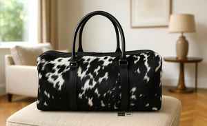 Bolsa de Viaje de Cuero con Pelo Personalizada OEM, Exportador al por Mayor, Marca Privada OEM LHODB-0095 - Product Image 3