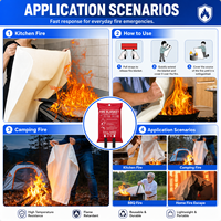 Manta Ignífuga de Fibra de Vidrio con Certificación CE para Uso en el Hogar, Cocina y Restaurantes