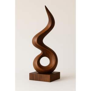 Sculpture en bois artisanale pour la décoration intérieure et le style d'intérieur - Product Image 1