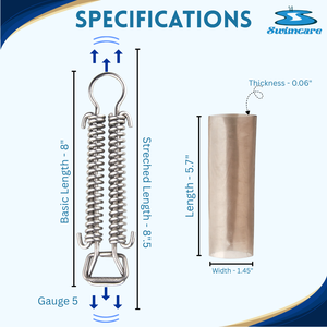 สปริงสแตนเลสแบบคู่พร้อมปลอกหุ้ม - สปริงสำหรับคลุมสระแบบหนาพิเศษ - Product Image 2