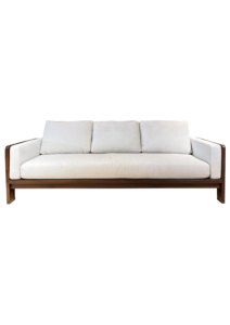 Commercial Grade 2 Seater Solid <b>Wood</b> <b>Sofa</b> Miku Outdoor Seating Minimalist Design Water Resistant Durable for Cafe Restaurant - Product Image 3