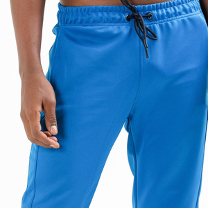 Men's Blue Elastic Waist Sweatpants Casual Knitted <b>Polyester</b> <b>Joggers</b> Drawstring Closure Side Pockets Breathable Spring Wear - Product Image 6