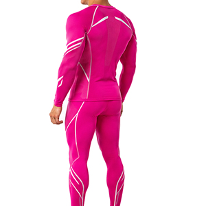 <b>Men</b> Gym Sports <b>Compression</b> Suit High Stretch Long Sleeve Top <b>Tights</b> Set Quick Dry Breathable Running Workout Training Wear - Product Image 5