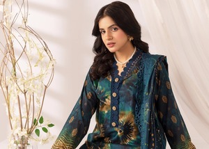 Tenues shalwar kameez brodées en coton/lawn pour femmes, tenues en coton/lawn de Faisalabad, shalwar kameez pakistanais de haute qualité - Product Image 4