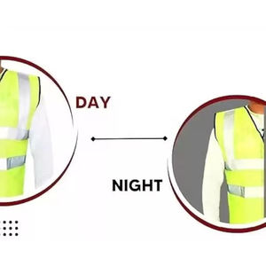 Gilet de sécurité en maille classe 3, orange haute visibilité, fermeture éclair, ANSI 107, plusieurs poches - Product Image 2