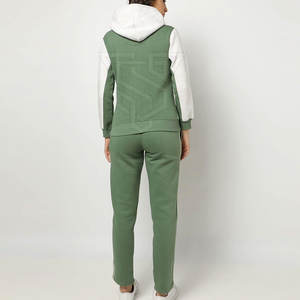 Conjunto Deportivo de Invierno para Mujer 2025, Diseño de Dos Piezas, 100% Algodón, Estilo Informal, Color Sólido, para Sudar, Talla Adulto - Product Image 2