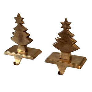 Soporte Decorativo Vintage de Latón Sólido para Calcetines Navideños, Gancho Dorado de Metal para Chimenea con Diseño de Brazo Largo - Product Image 2