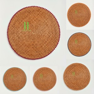 Hot Products Rattan Woven <b>Placemats</b> for <b>Dining</b> <b>Table</b> <b>Table</b> Decor Ratan <b>Placemats</b> OEM Rustic <b>Placemats</b> From Vietnam Rattan 2026 - Product Image 1