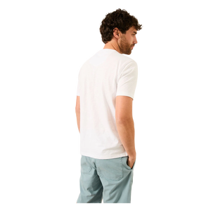 T-shirt à manches courtes boutonné pour homme, col rond, blanc, 100% coton, coupe classique, couleur unie, jersey tricoté, style décontracté - Product Image 2