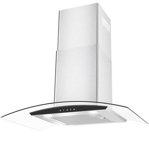 Cappa da cucina convertibile da 30 pollici con montaggio a parete, 450 CFM, in acciaio inossidabile, 3 velocità, con filtro, canalizzata/senza condotto - Product Image 2