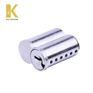 Cylindre de serrure de porte avec logo personnalisé disponible, chrome satiné, laiton, 6 goupilles, clé B, SFIC, pour la sécurité des portes - Product Image 5