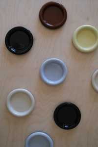 ถาดเซรามิกสีน้ำเงินตกแต่งด้วยทองคำเปลว งานแฮนด์เมด จานตกแต่ง - Product Image 3