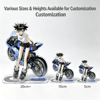 Support en acrylique personnalisé OEM ODM, base de forme personnalisée, support d'affichage pour figurine de personnage d'anime, fabricant direct d'usine