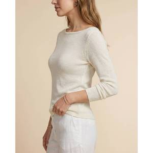 Suéter Casual de Punto para Mujer, con Hombros Descubiertos, para Primavera, Verano y Otoño, con Cierre de Cremallera y Decoración de Botones - Product Image 4