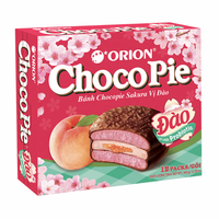Venta al por mayor marshmallow Chocolate Pie Chocopie Orion Chocopie Sakura Peach 360g