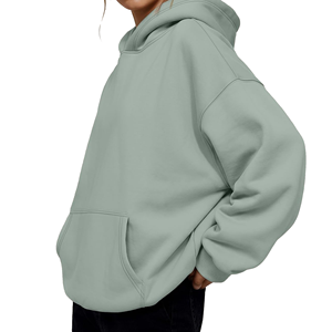 <b>Women</b> Oversized Hoodie Sage <b>Green</b> <b>Fleece</b> Pullover Sweatshirt with Kangaroo Pocket Hooded Top - Product Image 3