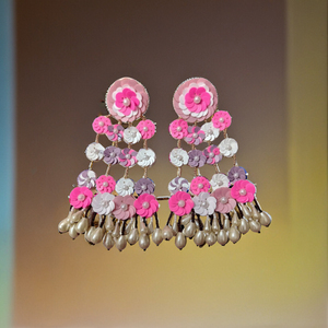 Boucles d'oreilles pendantes en forme de cœur, style bohème, à franges, perles, pour femmes et jeunes filles, idéales pour fêtes, mariages, vacances - Product Image 5