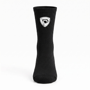 Chaussettes de basket-ball pour hommes Dumela, noires, en spandex et polyester, tricotées, respirantes, imprimées par transfert thermique, pour l'été - Product Image 1