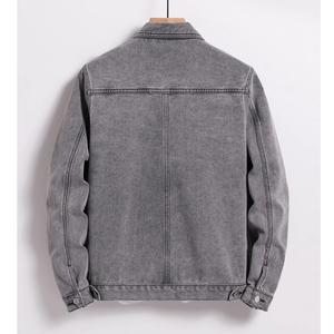 Nouvelle Arrivée 2026 – Blouson en Jean Homme Hiver Streetwear Col Montant Coupe Slim 100% Coton Tailles Personnalisées Vente Chaude en Gros - Product Image 2