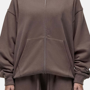 Sweat-shirt décontracté en molleton de coton, vente en gros, sweat-shirt à capuche personnalisé à épaules tombantes, hoodie tendance urbaine - Product Image 5