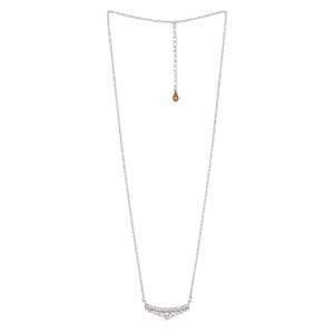 Collar de Barra Curva con Diamantes en Plata de Ley 925 para Mujer, Acabado Pulido, Elegante, para Fiestas, Bodas, Uso Diario, Regalo, Joyería - Product Image 5