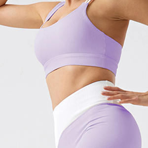 Ensemble de yoga pour femmes de haute qualité, leggings taille basse, soutien-gorge de sport, vêtements de sport, tenue de gym, vêtements de fitness, ensemble 2 pièces uni - Product Image 6