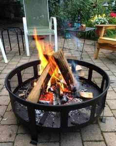 <b>Portable</b> Steel <b>Fire</b> <b>Pit</b> Bowl Outdoor Garden Bonfire <b>Pit</b> with Stand for Camping Patio Backyard - Product Image 1