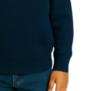 Sweat à capuche brodé bleu marine pour garçon, pull décontracté à manches longues, streetwear quotidien, vêtement confortable pour un style de vie actif - Product Image 4