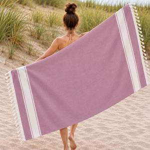 100% Cotton Fouta Beach Towel Modern Stripe Fouta Beach Towel Quick-Dry Yarn Dyed Fouta Hammam Towel For Beach Use. - Product Image 3