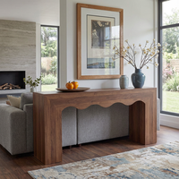 Console moderne pour entrée, couloir, salon, villa, en métal et bois, avec rangement
