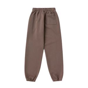 Vente en gros de pantalons de survêtement pour hommes en polaire de coton 330gsm baggy taille moyenne couleur unie teintée logo personnalisé OEM service décontracté - Product Image 1