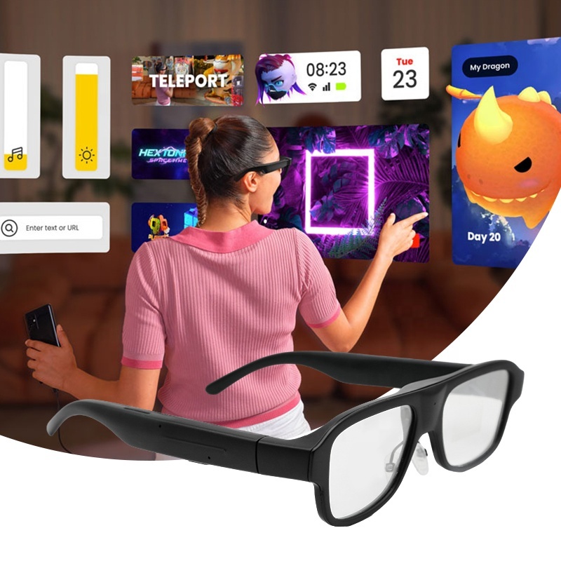 Smart Meta Orion 3D Polarized AR Glasses HD Private Viewing Mobile Screen Virtual Reality Projection Game AI Camera Instant · image 2