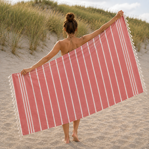 Serviette Fouta de Luxe 100% Coton aux Couleurs Magnifiques avec Motif Rayé, Écologique et à Séchage Rapide, Idéale pour la Plage – Exportateur Indien. - Product Image 5