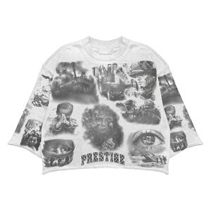 T-shirt à épaules tombantes personnalisé avec logo imprimé, qualité supérieure, pour hommes et femmes, 100% coton jersey 300 g/m² - Product Image 1